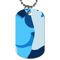 Blue Polka Dog Tag (two Sides) by Mariart