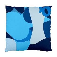 Blue Polka Standard Cushion Case (two Sides) by Mariart