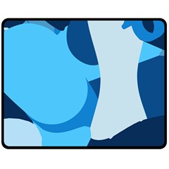 Blue Polka Fleece Blanket (medium) 