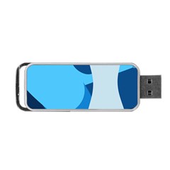 Blue Polka Portable Usb Flash (two Sides) by Mariart