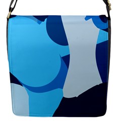 Blue Polka Flap Messenger Bag (s) by Mariart