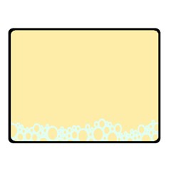 Bubbles Yellow Blue White Polka Double Sided Fleece Blanket (small) 