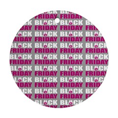 Black Friday Sale White Pink Disc Round Ornament (two Sides) by Mariart