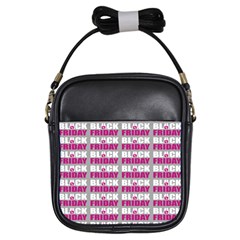 Black Friday Sale White Pink Disc Girls Sling Bags