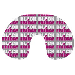 Black Friday Sale White Pink Disc Travel Neck Pillows by Mariart