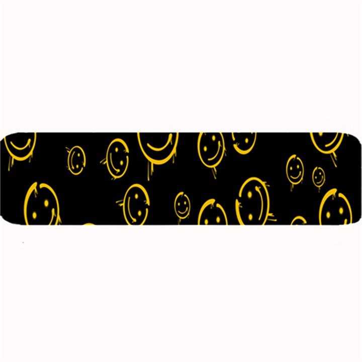 Face Smile Bored Mask Yellow Black Large Bar Mats