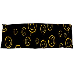 Face Smile Bored Mask Yellow Black Body Pillow Case (dakimakura) by Mariart