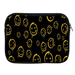 Face Smile Bored Mask Yellow Black Apple Ipad 2/3/4 Zipper Cases