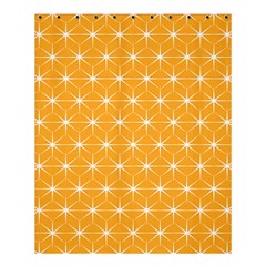 Yellow Stars Iso Line White Shower Curtain 60  X 72  (medium) 