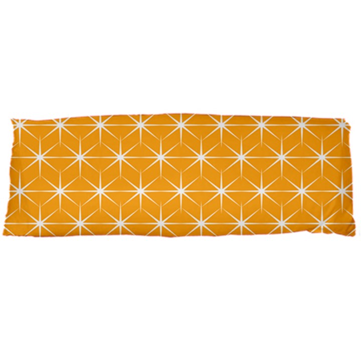 Yellow Stars Iso Line White Body Pillow Case Dakimakura (Two Sides)