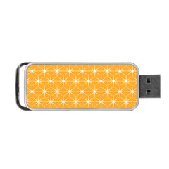 Yellow Stars Iso Line White Portable Usb Flash (one Side)