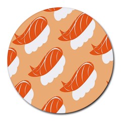 Fish Eat Japanese Sushi Round Mousepads