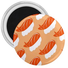 Fish Eat Japanese Sushi 3  Magnets