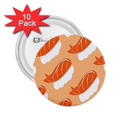 Fish Eat Japanese Sushi 2.25  Buttons (10 pack) 