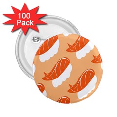 Fish Eat Japanese Sushi 2.25  Buttons (100 pack) 