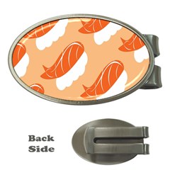 Fish Eat Japanese Sushi Money Clips (Oval) 