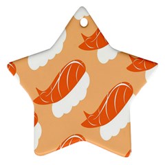 Fish Eat Japanese Sushi Star Ornament (Two Sides)