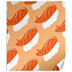 Fish Eat Japanese Sushi Canvas 8  x 10 