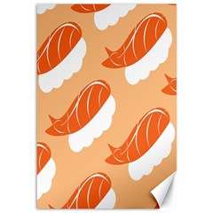 Fish Eat Japanese Sushi Canvas 12  X 18   by Mariart
