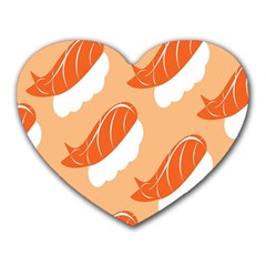 Fish Eat Japanese Sushi Heart Mousepads