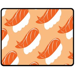Fish Eat Japanese Sushi Fleece Blanket (medium) 