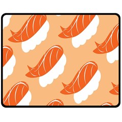 Fish Eat Japanese Sushi Double Sided Fleece Blanket (Medium) 