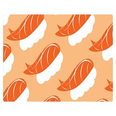 Fish Eat Japanese Sushi Double Sided Flano Blanket (Medium) 