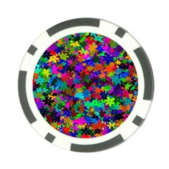 Flowersfloral Star Rainbow Poker Chip Card Guard (10 Pack) by Mariart