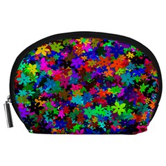 Flowersfloral Star Rainbow Accessory Pouches (large)  by Mariart