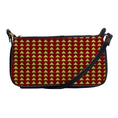 Hawthorn Sharkstooth Triangle Green Red Shoulder Clutch Bags by Mariart