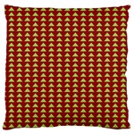 Hawthorn Sharkstooth Triangle Green Red Large Cushion Case (One Side) Front