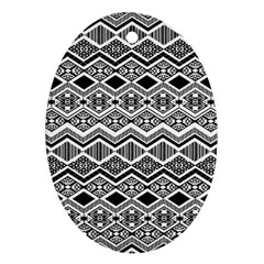 Aztec Design Pattern Ornament (Oval)