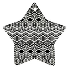 Aztec Design Pattern Star Ornament (Two Sides)