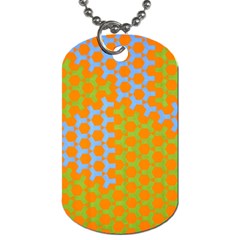 Green Blue Orange Dog Tag (two Sides) by Mariart