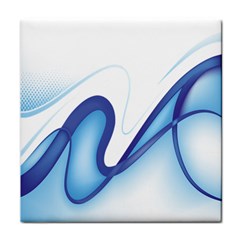 Glittering Abstract Lines Blue Wave Chefron Face Towel