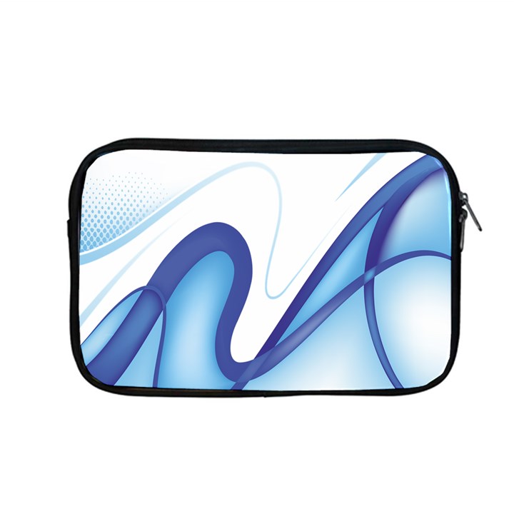 Glittering Abstract Lines Blue Wave Chefron Apple MacBook Pro 13  Zipper Case