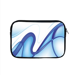 Glittering Abstract Lines Blue Wave Chefron Apple Macbook Pro 15  Zipper Case