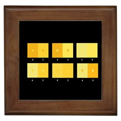 Horizontal Color Scheme Plaid Black Yellow Framed Tiles by Mariart
