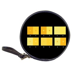 Horizontal Color Scheme Plaid Black Yellow Classic 20-cd Wallets