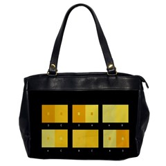 Horizontal Color Scheme Plaid Black Yellow Office Handbags by Mariart