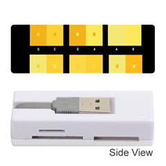 Horizontal Color Scheme Plaid Black Yellow Memory Card Reader (stick)  by Mariart