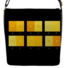 Horizontal Color Scheme Plaid Black Yellow Flap Messenger Bag (s) by Mariart