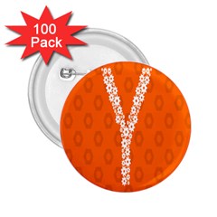 Iron Orange Y Combinator Gears 2 25  Buttons (100 Pack) 