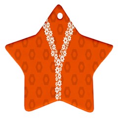 Iron Orange Y Combinator Gears Star Ornament (two Sides)