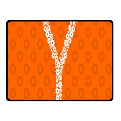 Iron Orange Y Combinator Gears Double Sided Fleece Blanket (small) 