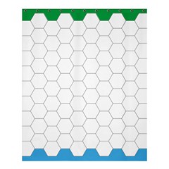 Hex Grid Plaid Green Yellow Blue Orange White Shower Curtain 60  X 72  (medium)  by Mariart