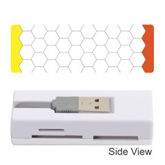 Hex Grid Plaid Green Yellow Blue Orange White Memory Card Reader (stick) 