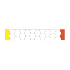 Hex Grid Plaid Green Yellow Blue Orange White Flano Scarf (mini) by Mariart