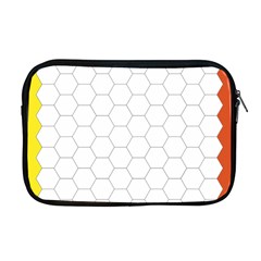 Hex Grid Plaid Green Yellow Blue Orange White Apple Macbook Pro 17  Zipper Case by Mariart