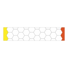Hex Grid Plaid Green Yellow Blue Orange White Velvet Scrunchie by Mariart